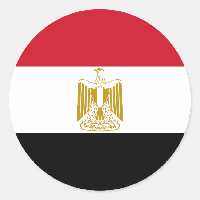 Adesivo Redondo Drapeau Égypte (Frente)