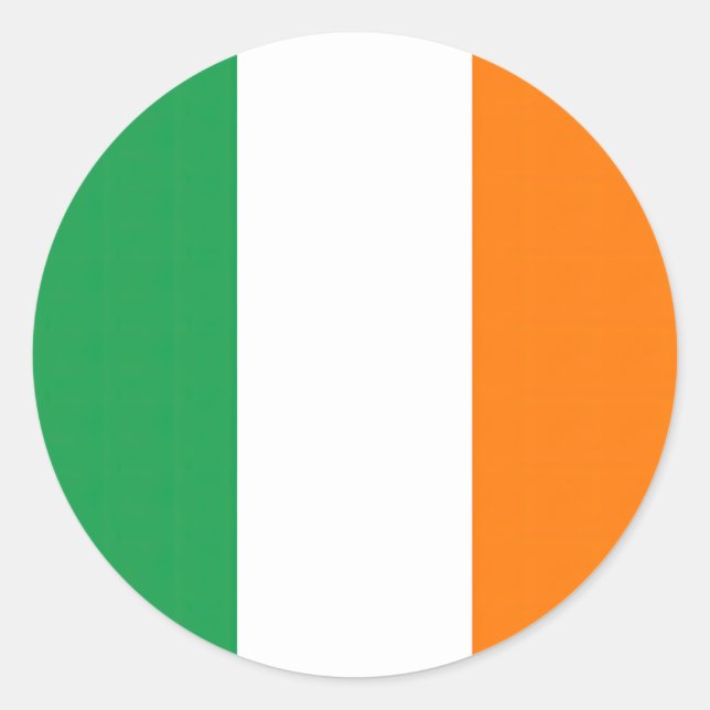 Adesivo Redondo Drapeau Irlande Tricolore (Frente)