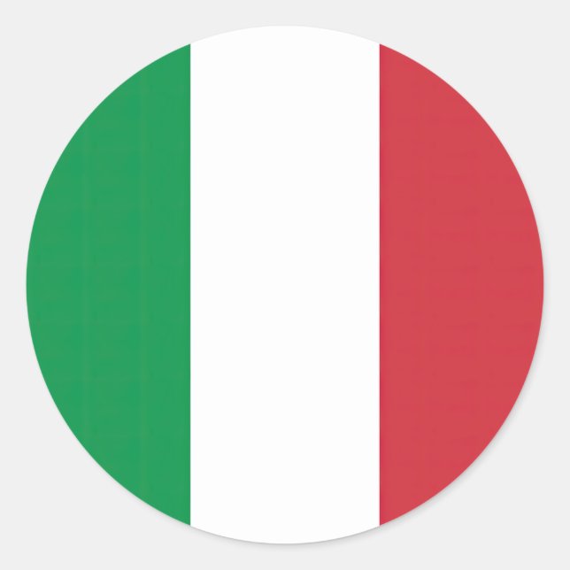 Adesivo Redondo Drapeau Italie Tricolore (Frente)