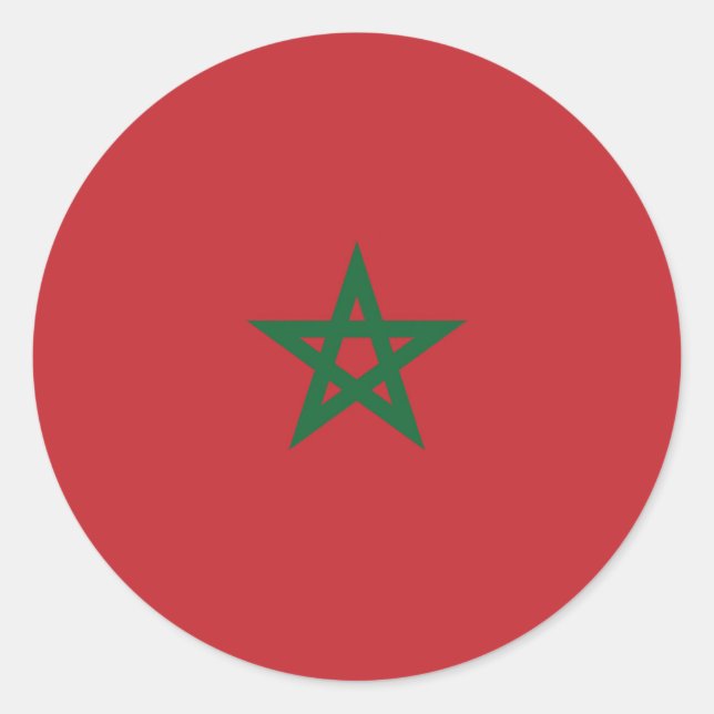 Adesivo Redondo Drapeau Maroc (Frente)