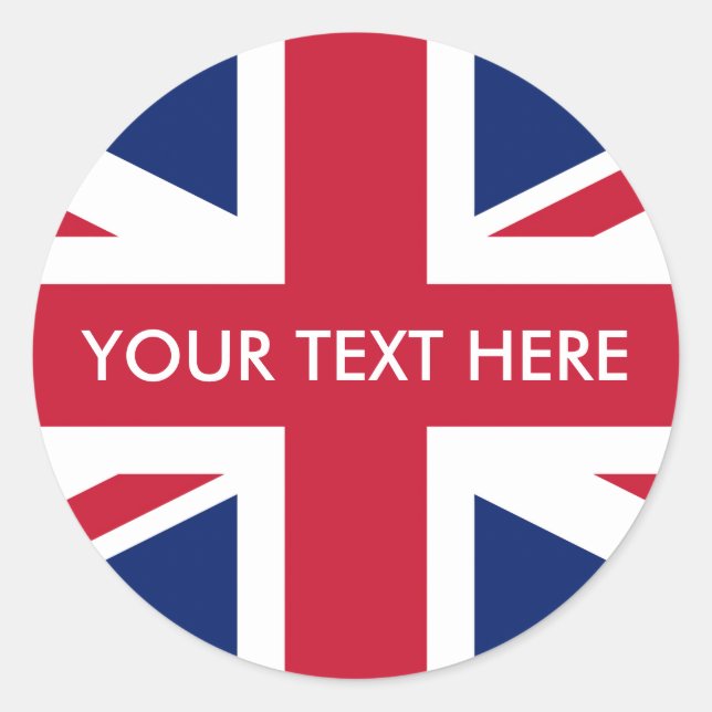 Adesivo Redondo Drapeau Royaume-Uni  (Frente)