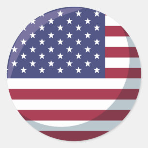 Adesivo Redondo drapeau usa