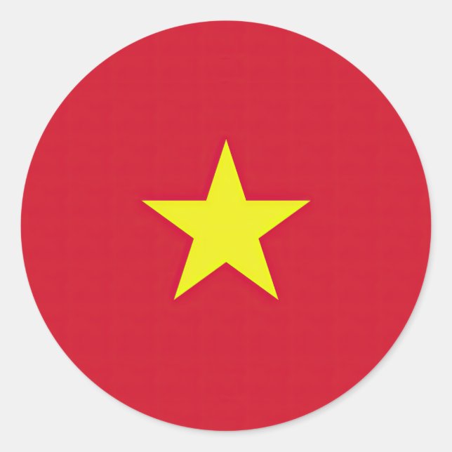 Adesivo Redondo Drapeau Vietnam (Frente)