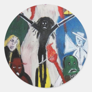 ADESIVO REDONDO DREAD AS RED HEAD JESUS