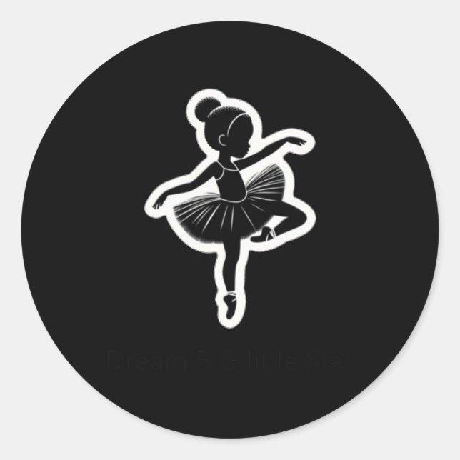 Adesivo Redondo Dream Big Little Sticker (Frente)