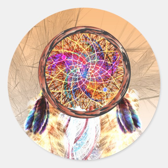 Adesivo Redondo Dream Catcher (Frente)