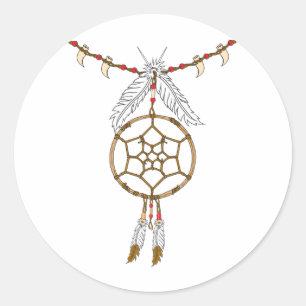 Adesivo Redondo Dream Catcher Necklace