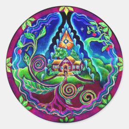 Adesivo Redondo Dream House Santuário Mandala Sticker