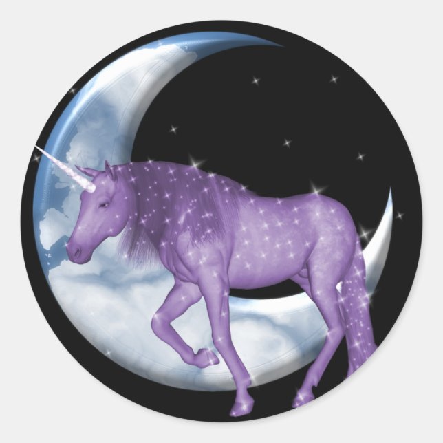 Adesivo Redondo Dream Time Unicorn (Frente)