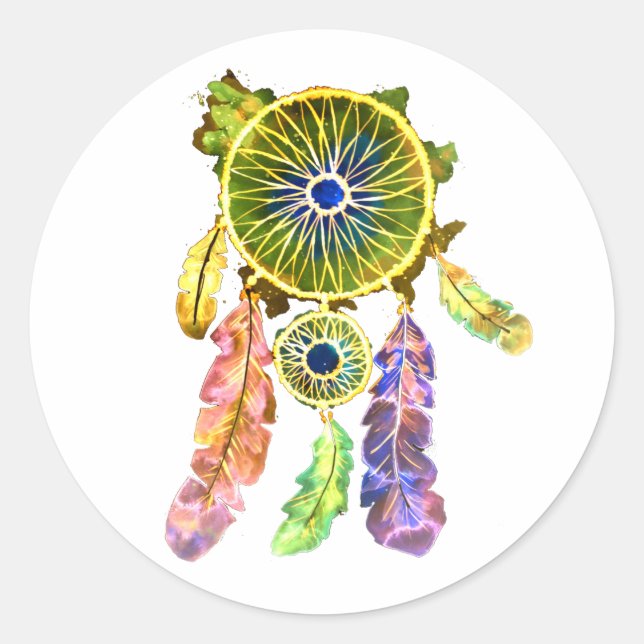 Adesivo Redondo Dreamcatcher Luminescente (Frente)