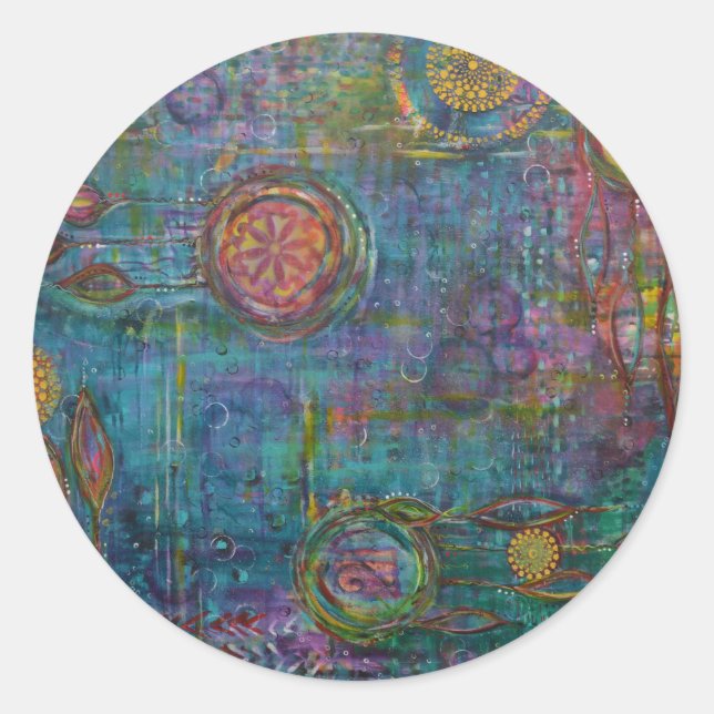 Adesivo Redondo Dreamscapade Art Stickers (Frente)