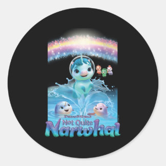Adesivo Redondo Dreamworks Not Quite Narwhal Jumg