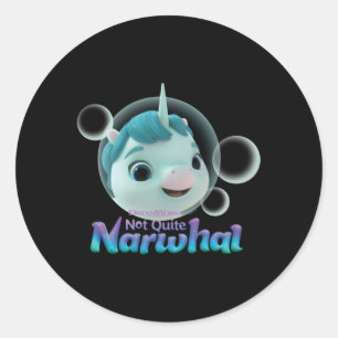 Adesivo Redondo Dreamworks Not Quite Narwhal Kelp