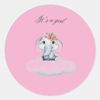 Adesivo Redondo Dreamy Days com Rosie, o Elefante.