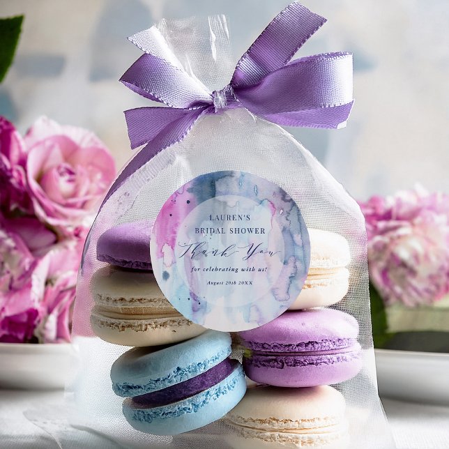 Adesivo Redondo Dreamy Spring Bridal Shower Thank you Stickers (Criador carregado)