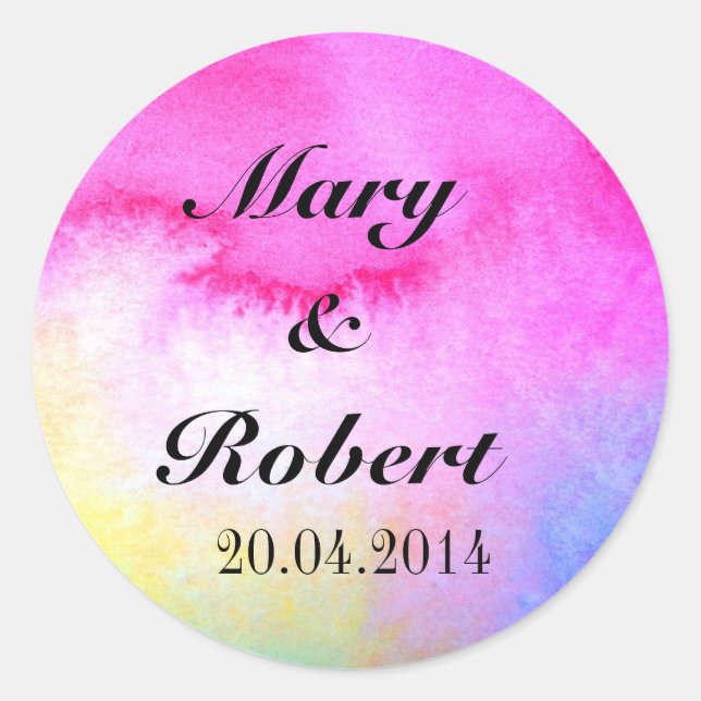 Adesivo Redondo Dreamy Watercolor (Frente)