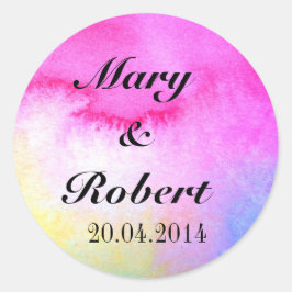 Adesivo Redondo Dreamy Watercolor