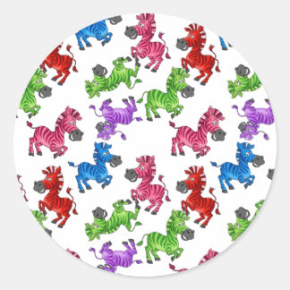 Adesivo Redondo Dreamy Zebra World