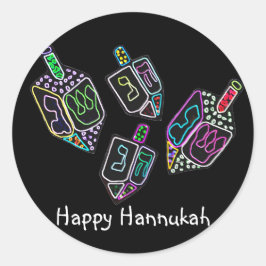 Adesivo Redondo Dreidel, Dreidel, Dreidel Stickers