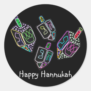 Adesivo Redondo Dreidel, Dreidel, Dreidel Stickers