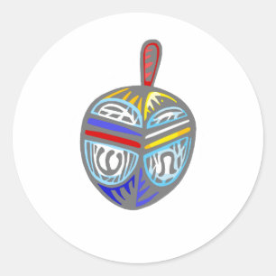 Adesivo Redondo Dreidel extravagante