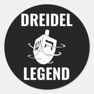 Adesivo Redondo Dreidel Legend judeu feliz Hanukkah Menorah