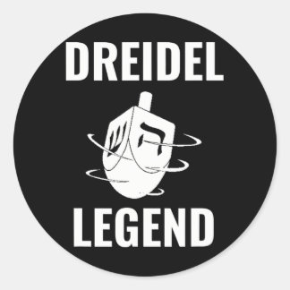 Adesivo Redondo Dreidel Legend judeu feliz Hanukkah Menorah