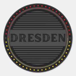 Adesivo Redondo Dresden City Pride Emblem – German Identity