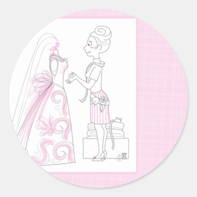 Adesivo Redondo Dressmaker 3 Stickers (Frente)