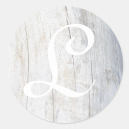 Adesivo Redondo Driftwood Monograma Personalizável