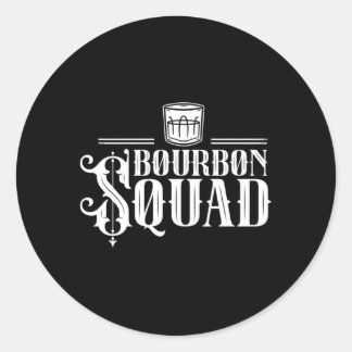Adesivo Redondo Drinker de Bebendo de Esquadrão Bourbon