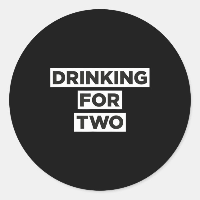 Adesivo Redondo Drinking For Two  (Frente)