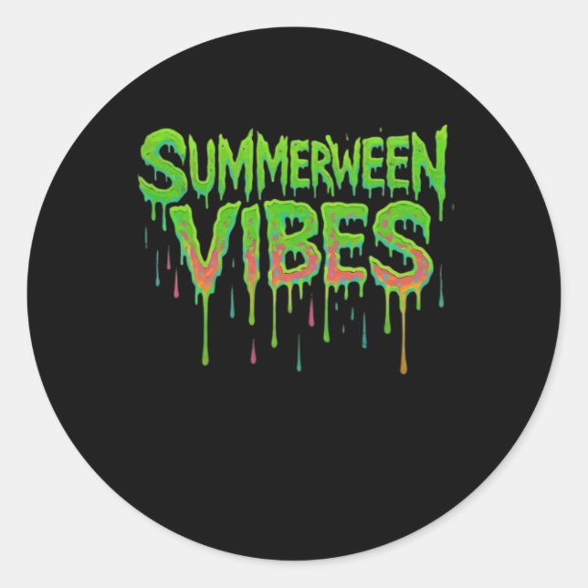 Adesivo Redondo Drip Summerbetween Vibes Dispensa Clássico (Frente)