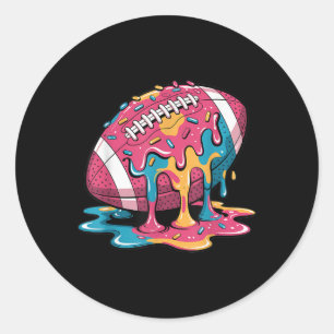 Adesivo Redondo Dripe De Futebol Para Lineman Wr Sorvete Rb Sprin
