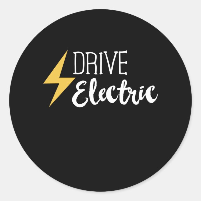 Adesivo Redondo Drive Electric - Presente do veículo automóvel EV (Frente)