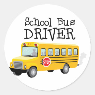 Adesivo Redondo Driver de Barramento Escolar