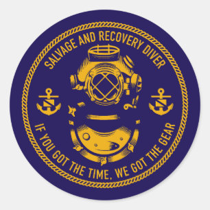 Adesivo Redondo Driver de recuperação e salvamento