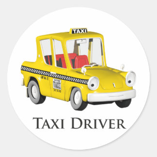 Adesivo Redondo Driver de táxi