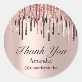 Adesivo Redondo Drives de Cinza de Maqueamento de Extensão Eyelash