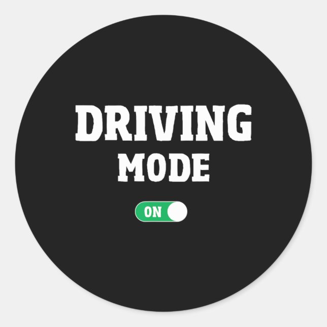 Adesivo Redondo Driving School Test - Funny Driver's License Drivi (Frente)