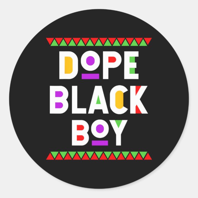 Adesivo Redondo Droga Black Boy African American Black History Mon (Frente)