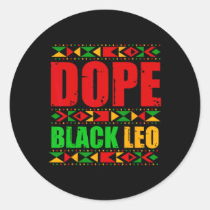 Adesivo Redondo Droga Preto Leo Mês da História Negra Melanina Afr