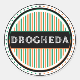 Adesivo Redondo Drogheda City Pride Emblem – Irish Identity