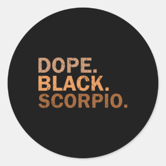 Adesivo Redondo Drug Black Scorpio Melanin African Zodiac Scorpio