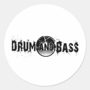 Adesivo Redondo Drum e Bass Quebrados