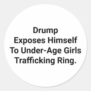 Adesivo Redondo Drump Se Exibe para Menina Hankamer Artjunkhaus
