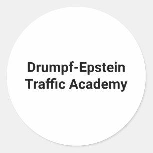 Adesivo Redondo Drumpf-Epstein Traffic Hankamer Artjunkhaus