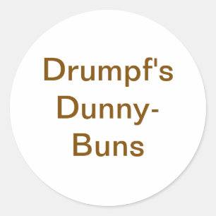 Adesivo Redondo Drumpf's Dunny-Buns Jeff Hankamer Artjunkhaus Yum!