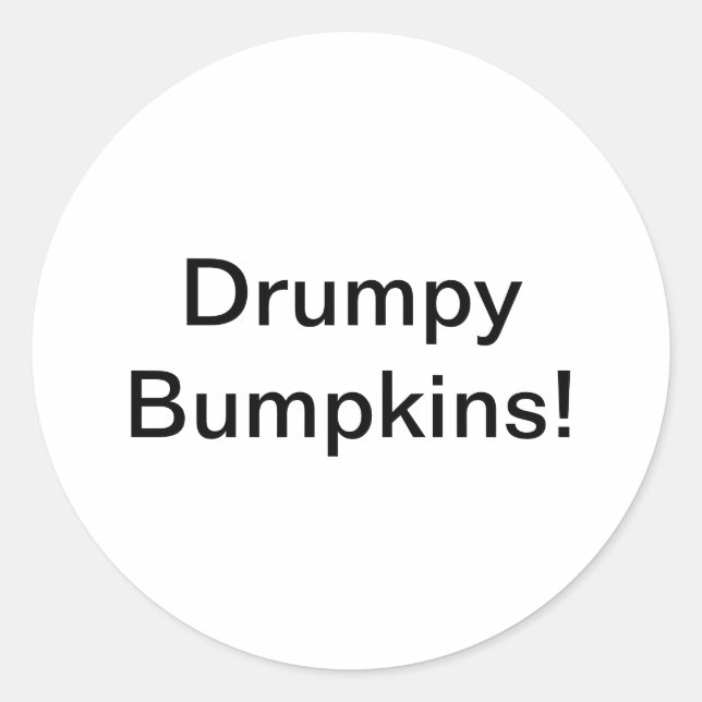 Adesivo Redondo Drumpy Bumpkins Jeff Hankamer Artjunkhaus Comic (Frente)