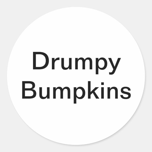 Adesivo Redondo Drumpy Bumpkins Jeff Hankamer Artjunkhaus Comic (Frente)